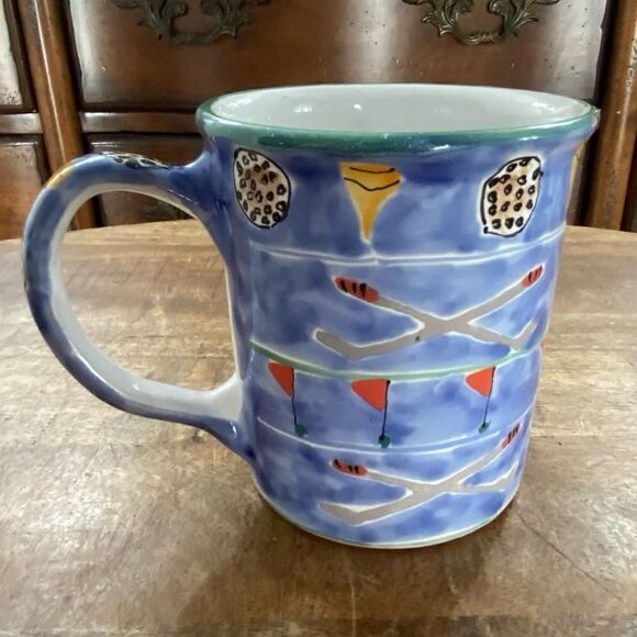 Vintage Starbucks handpainted golf mug oversized - Picture 2 of 4
